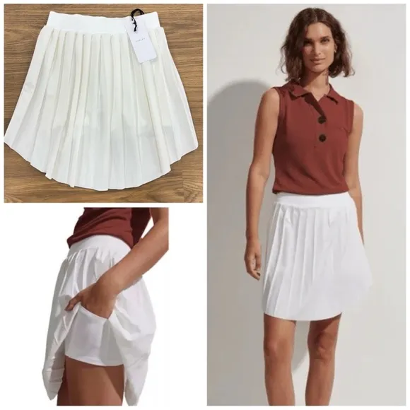NWT Varley Newman High Rise Skort 14.5 In White