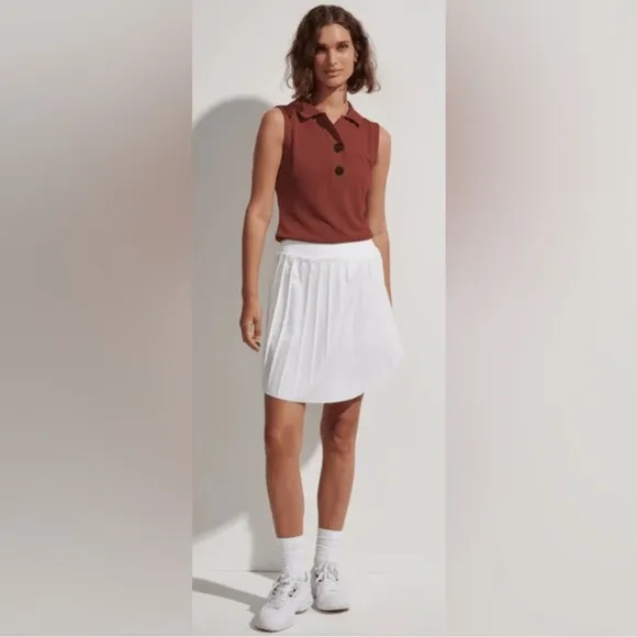 NWT Varley Newman High Rise Skort 14.5 In White