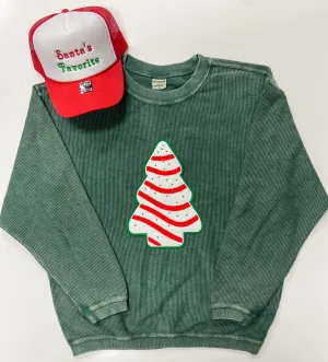 Oh Christmas Tree Patch Corded Sweatshirt