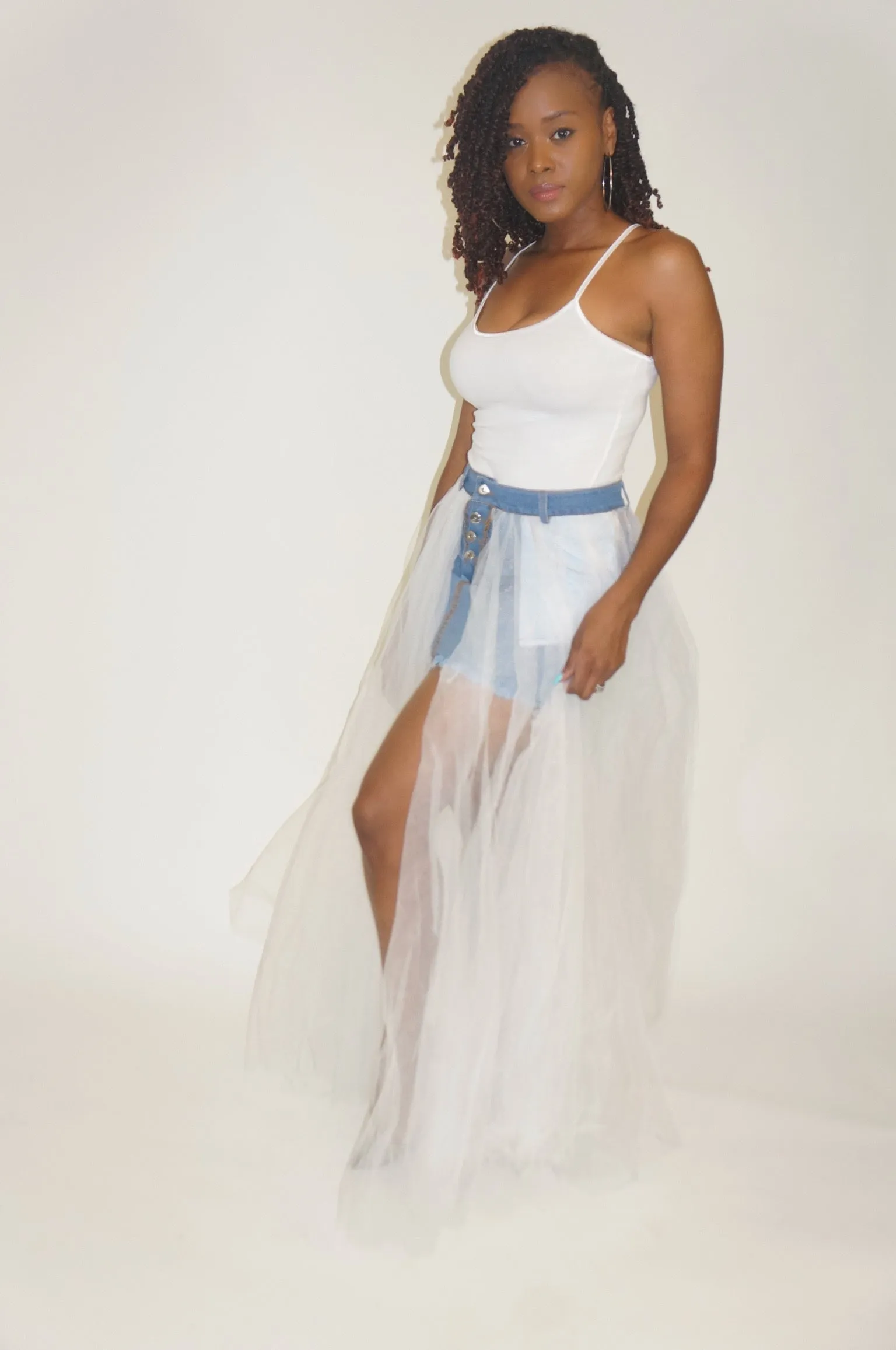 Oh So Serious Denim Skirt