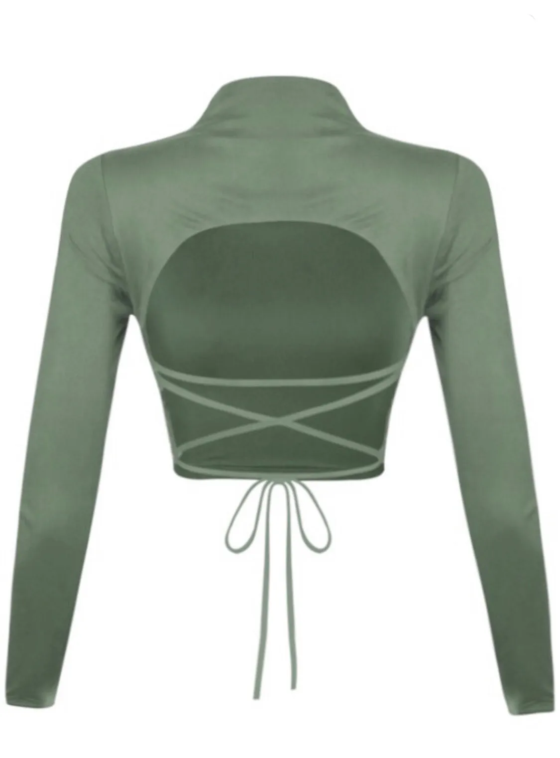 Olive You Tie Back Crop Top