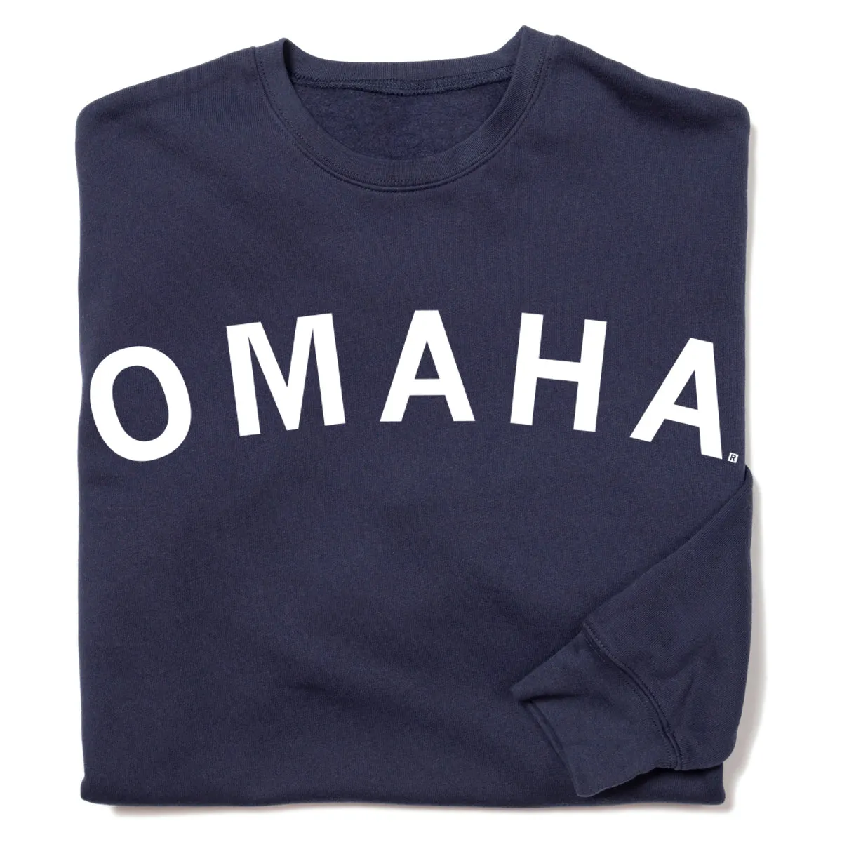 Omaha Curved Logo Crew Sweatshirt