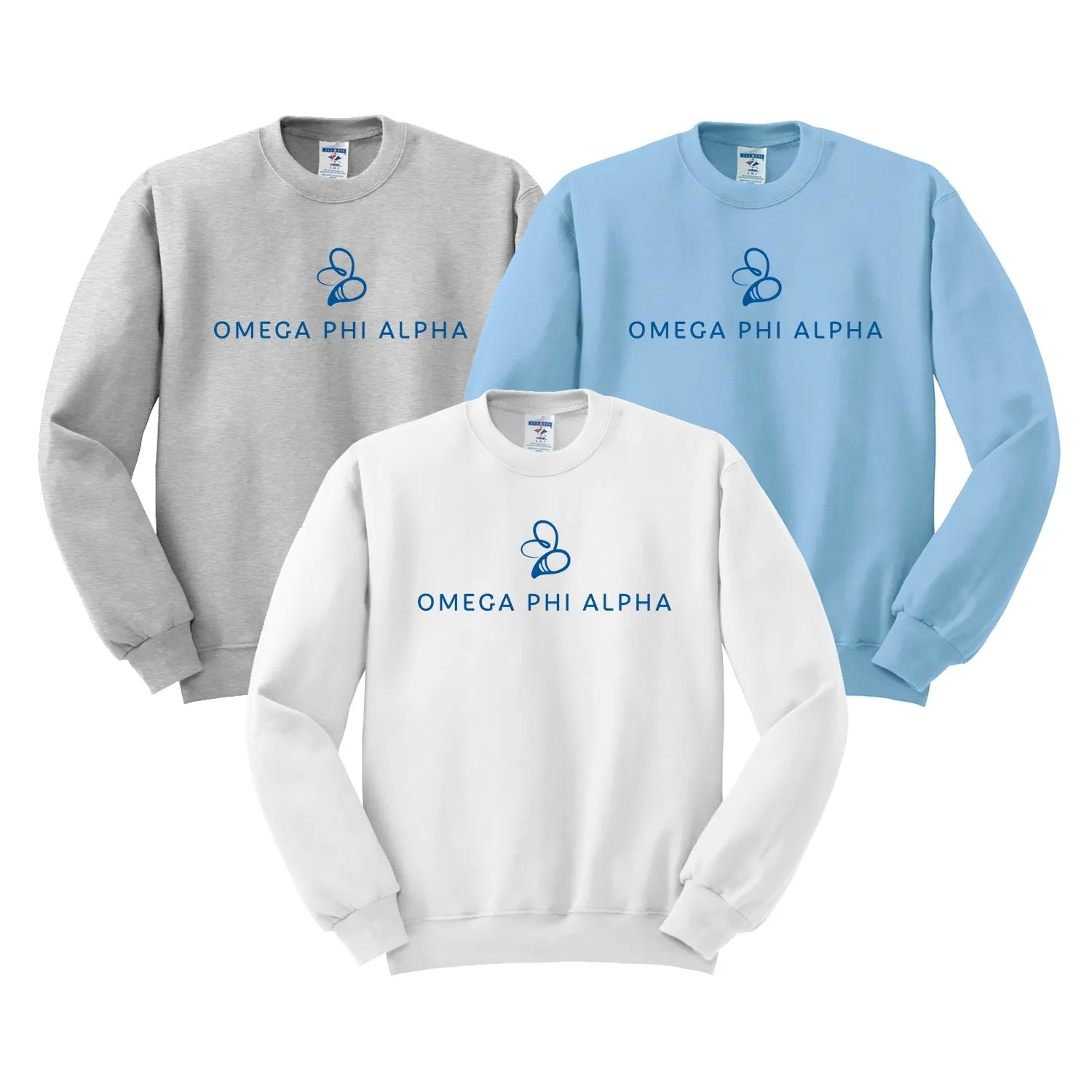 Omega Phi Alpha Logo Crewneck - SALE - Grey