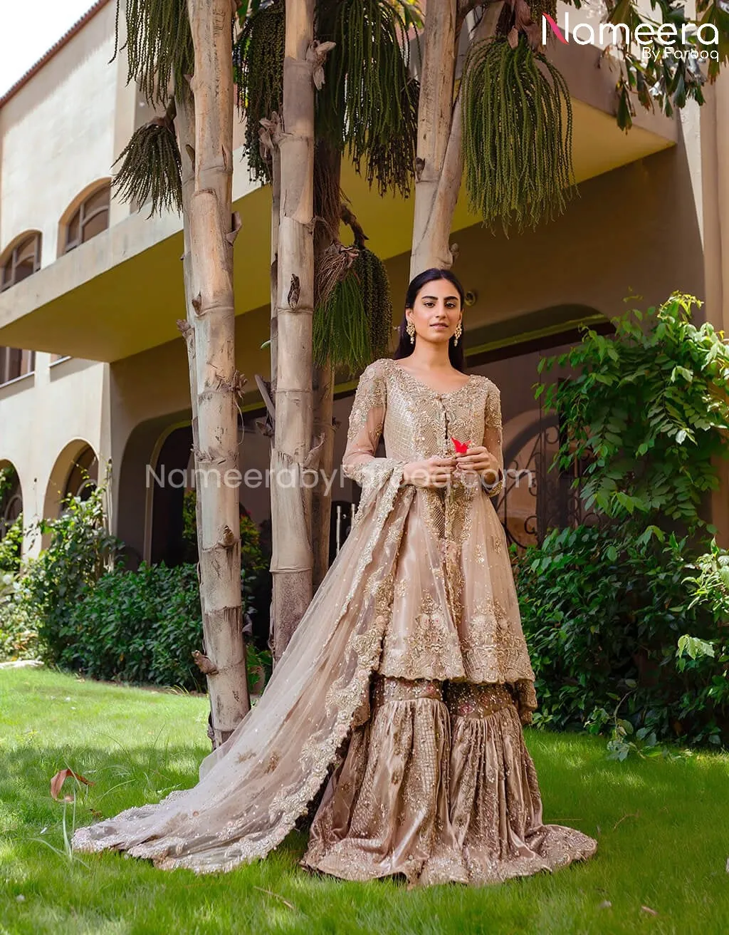 Pakistani Bridal Wedding Gharara Dress Online #BB259