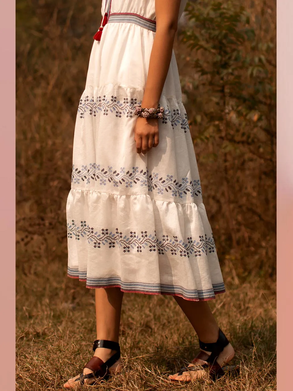 Payal Pratap   -   Dress Ida  I  Sleeveless Dress With Placement Embroidery