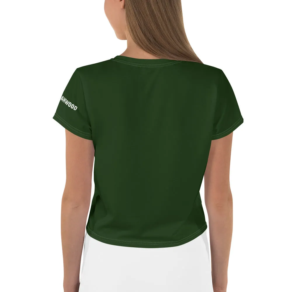 PERIOD Green and White Crop Tee