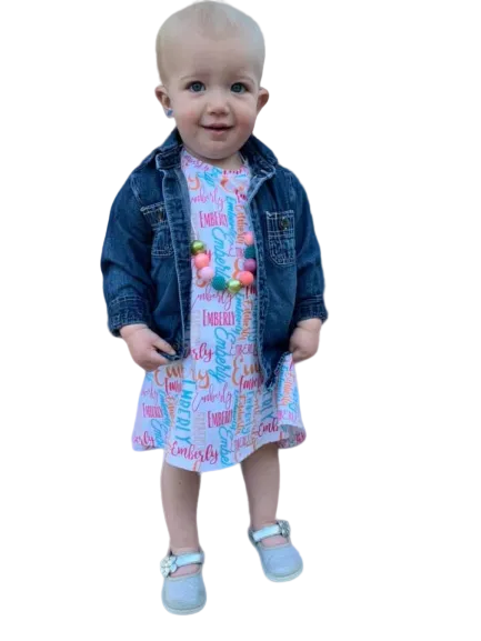 Personalized Baby Name T-Shirt Dress