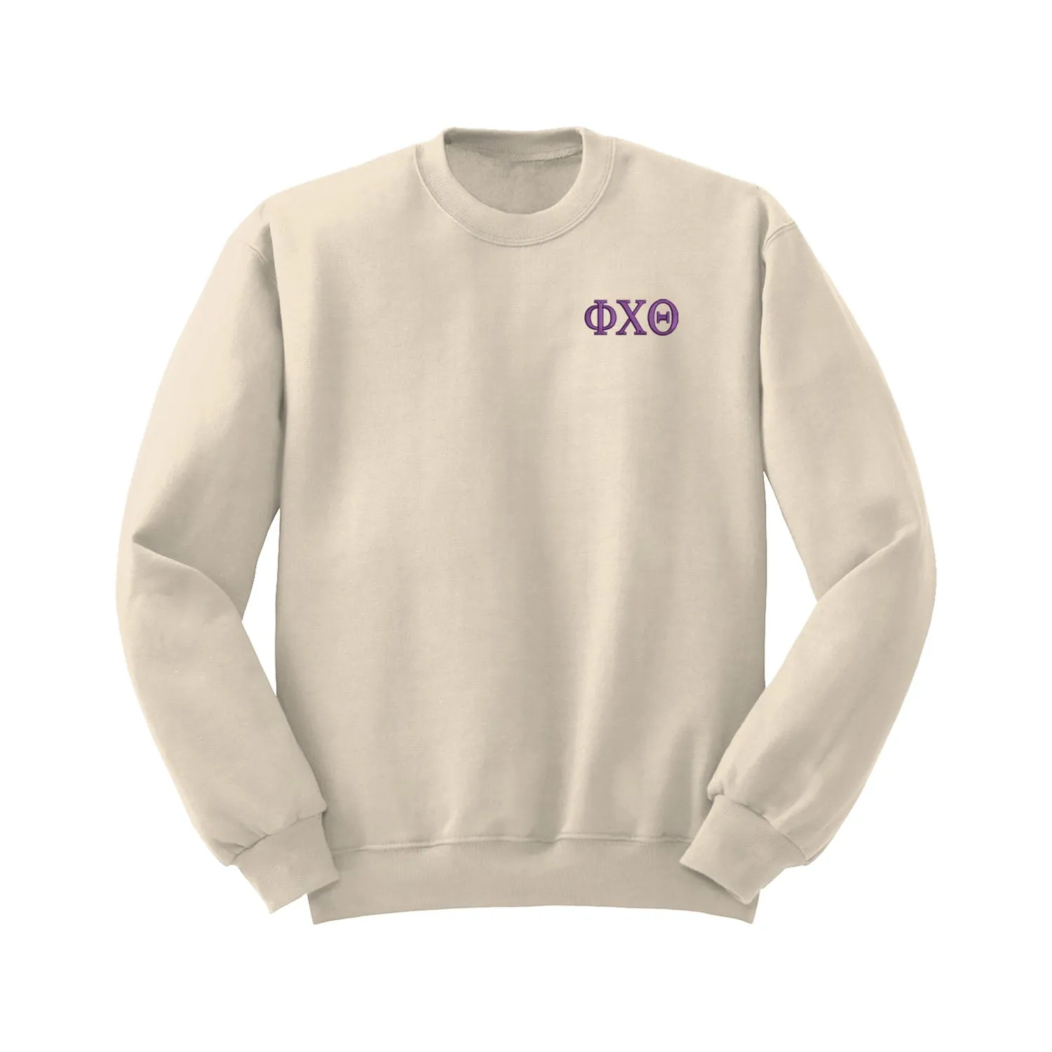 Phi Chi Theta Embroidered Crewneck - Letters
