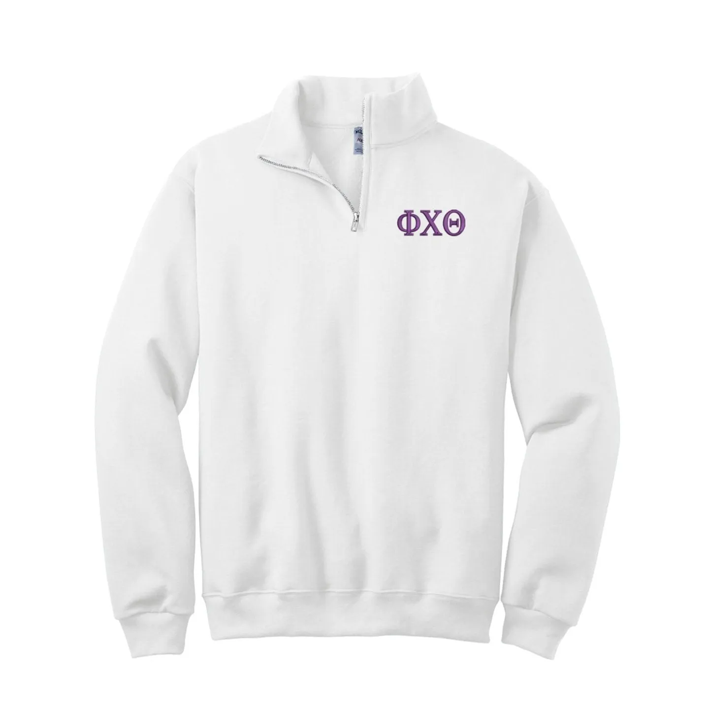 Phi Chi Theta Quarter Zip Sweatshirt - Letters