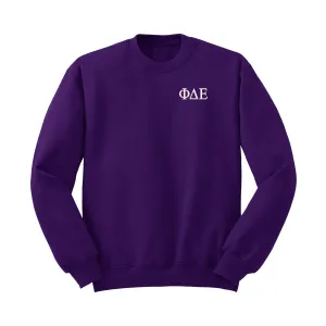 Phi Delta Epsilon Embroidered Crewneck - Letters