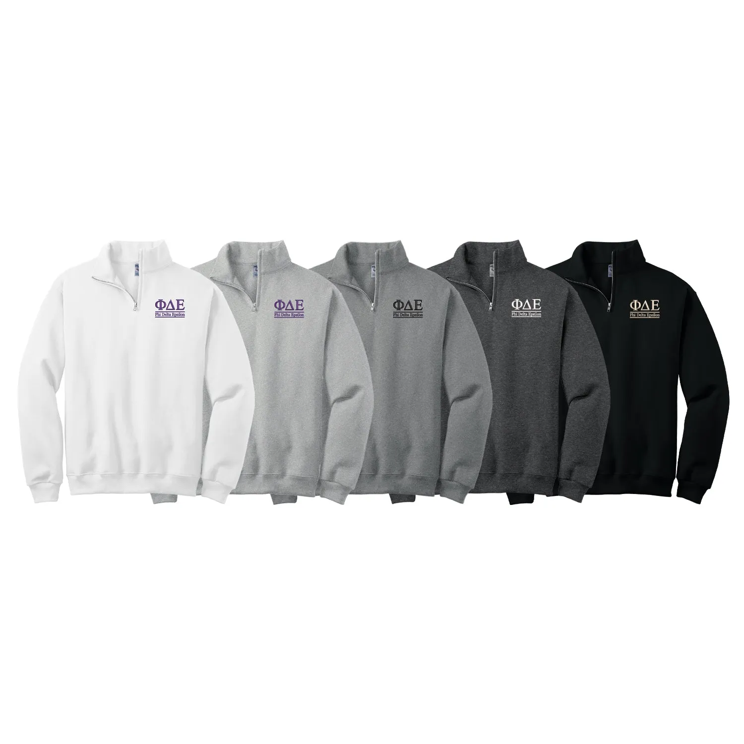 Phi Delta Epsilon Qzip Sweatshirt - 2 Line Design