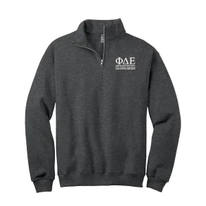 Phi Delta Epsilon Qzip Sweatshirt - 2 Line Design