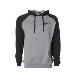 Phi Mu Delta Raglan Hooded Sweatshirt