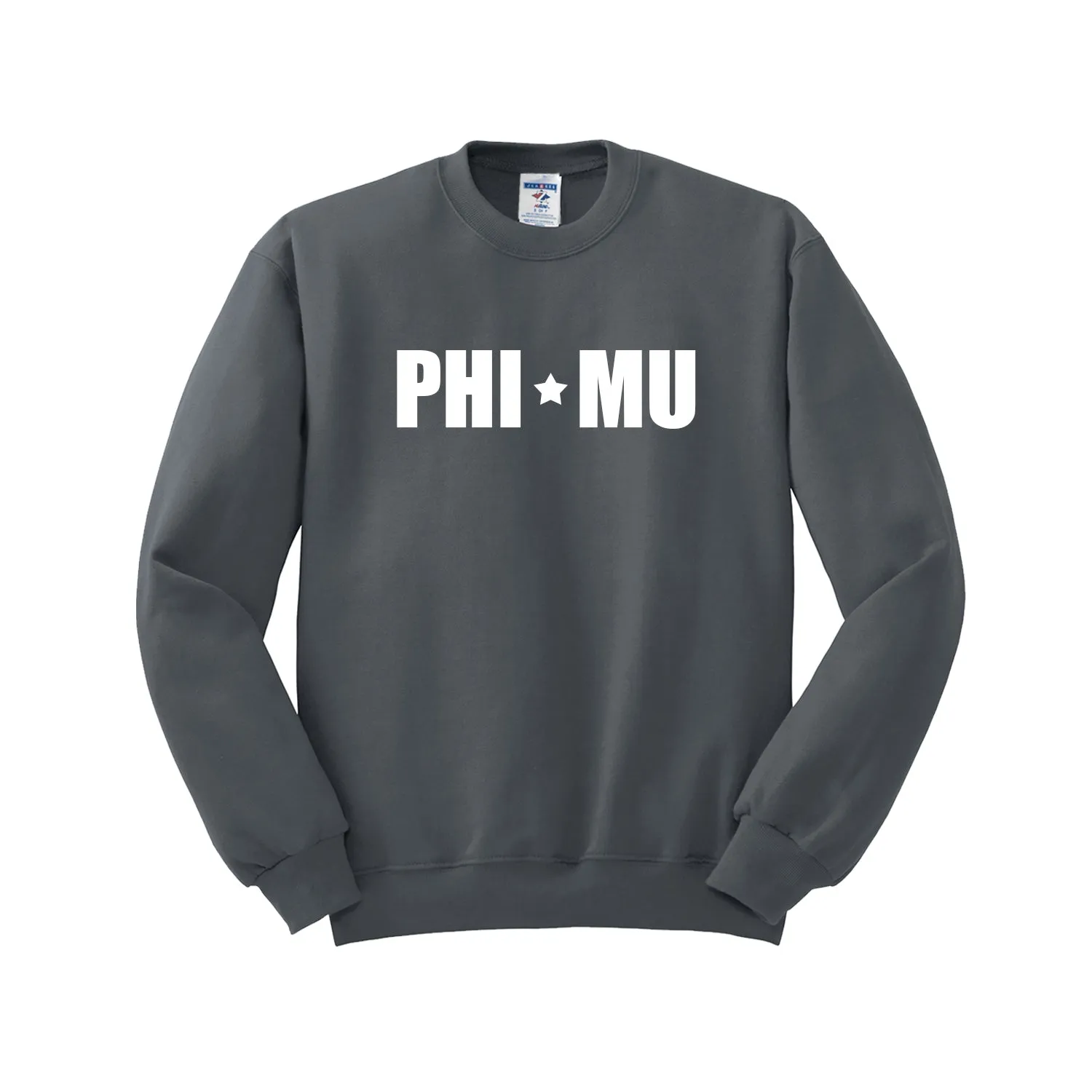 Phi Mu Sorority Crewneck Sweatshirt - Stars