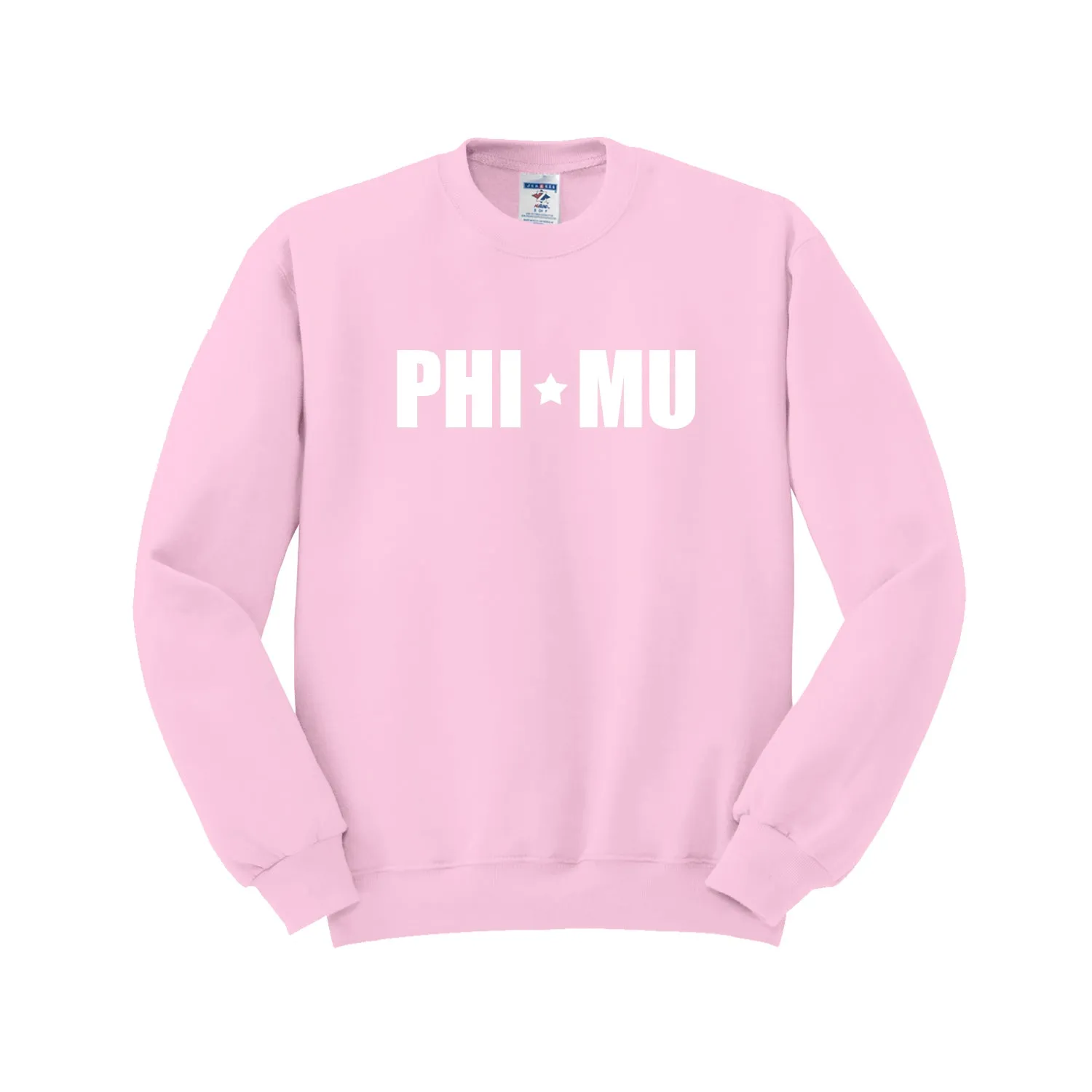 Phi Mu Sorority Crewneck Sweatshirt - Stars