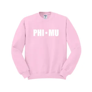 Phi Mu Sorority Crewneck Sweatshirt - Stars