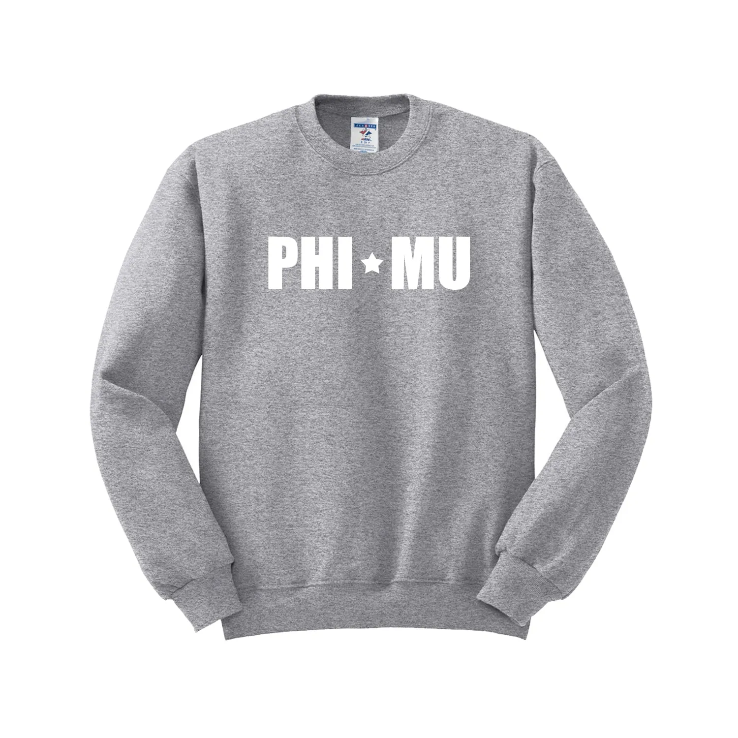 Phi Mu Sorority Crewneck Sweatshirt - Stars