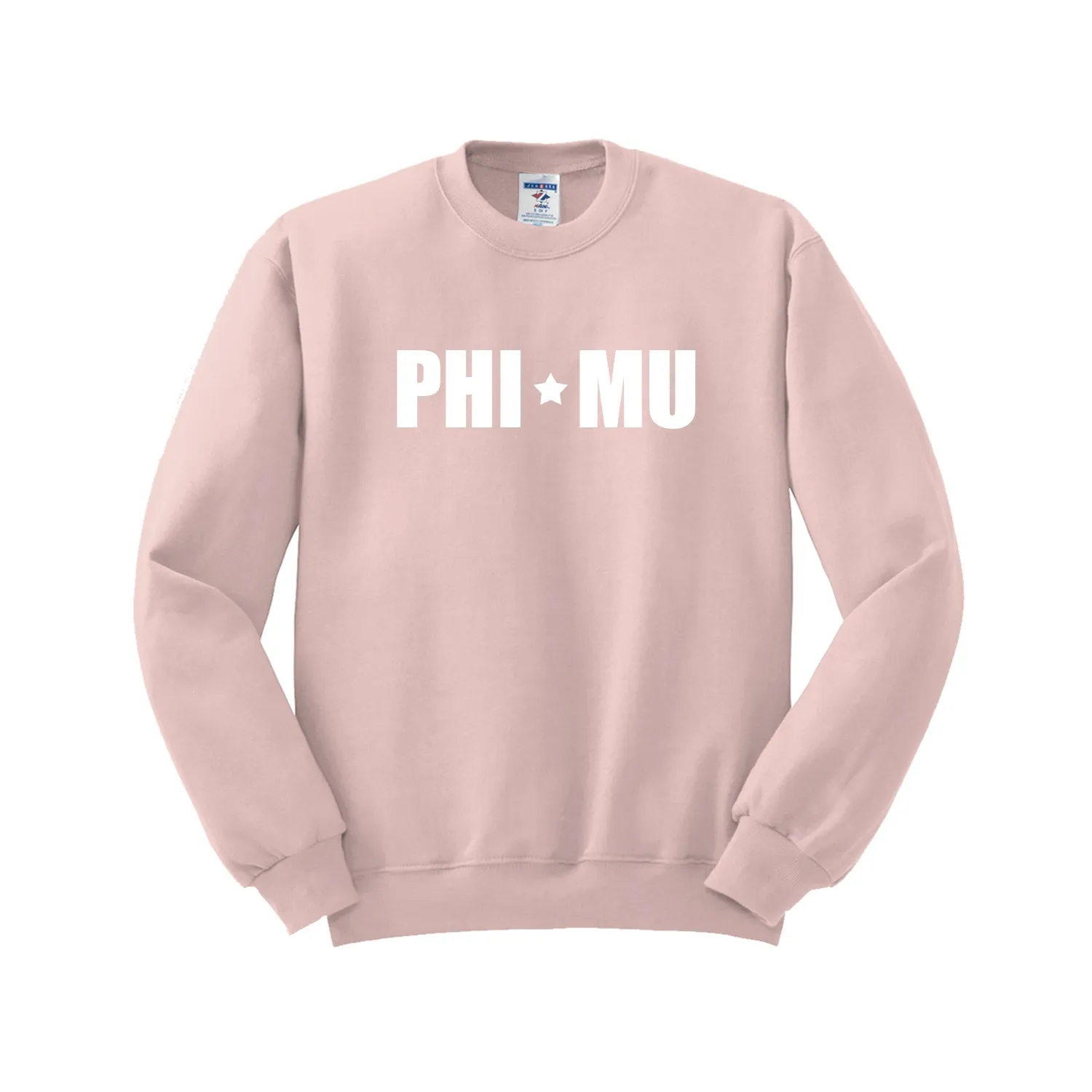 Phi Mu Sorority Crewneck Sweatshirt - Stars