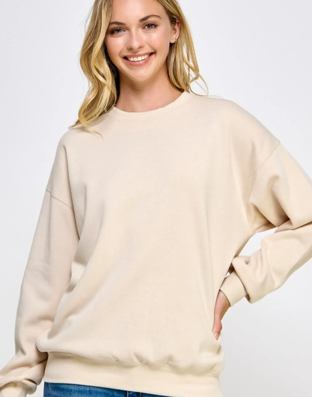 PINK FRIDAY DEAL Oversized Crew Neck
