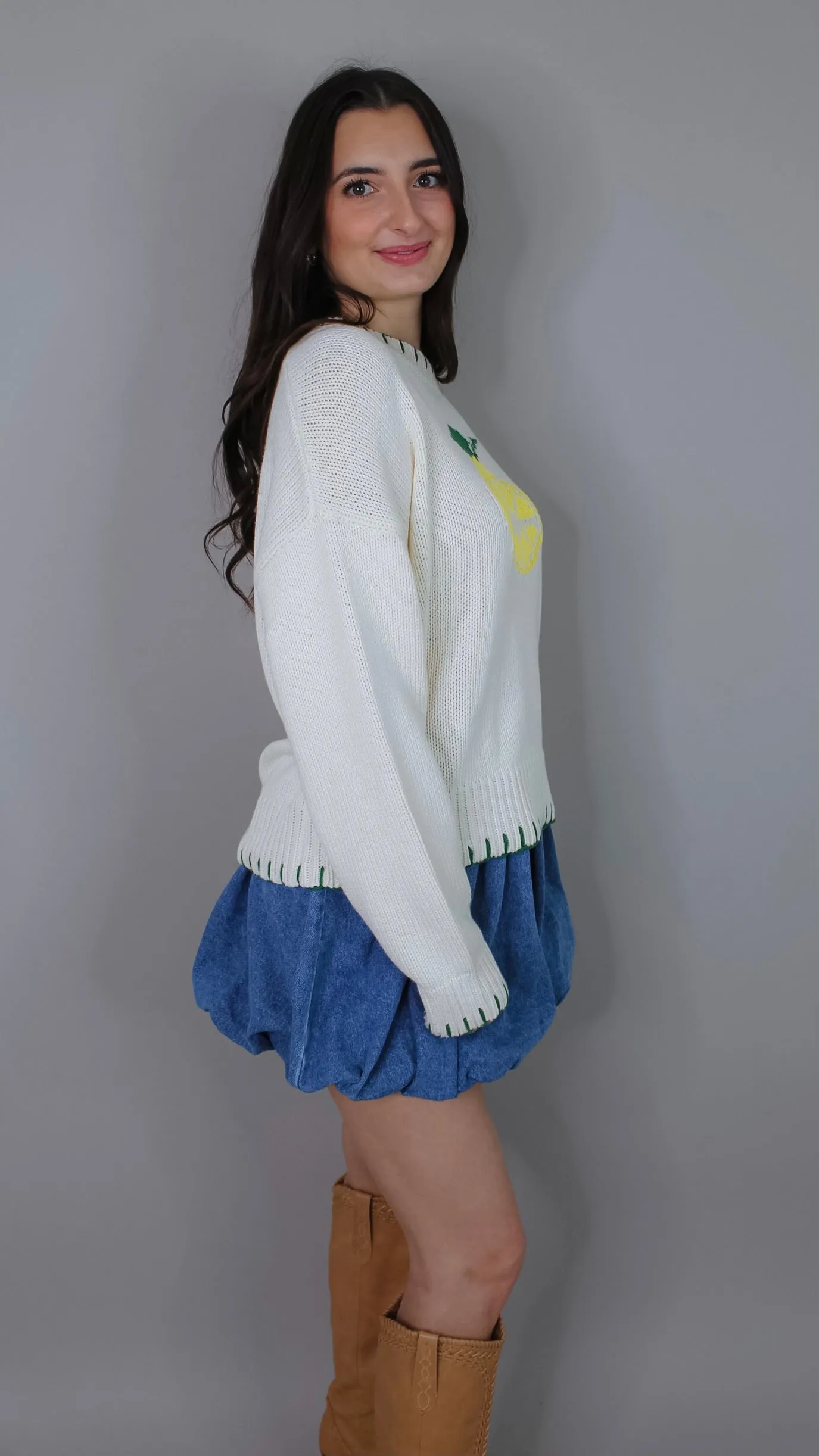 Please Please Please Denim Balloon Skirt