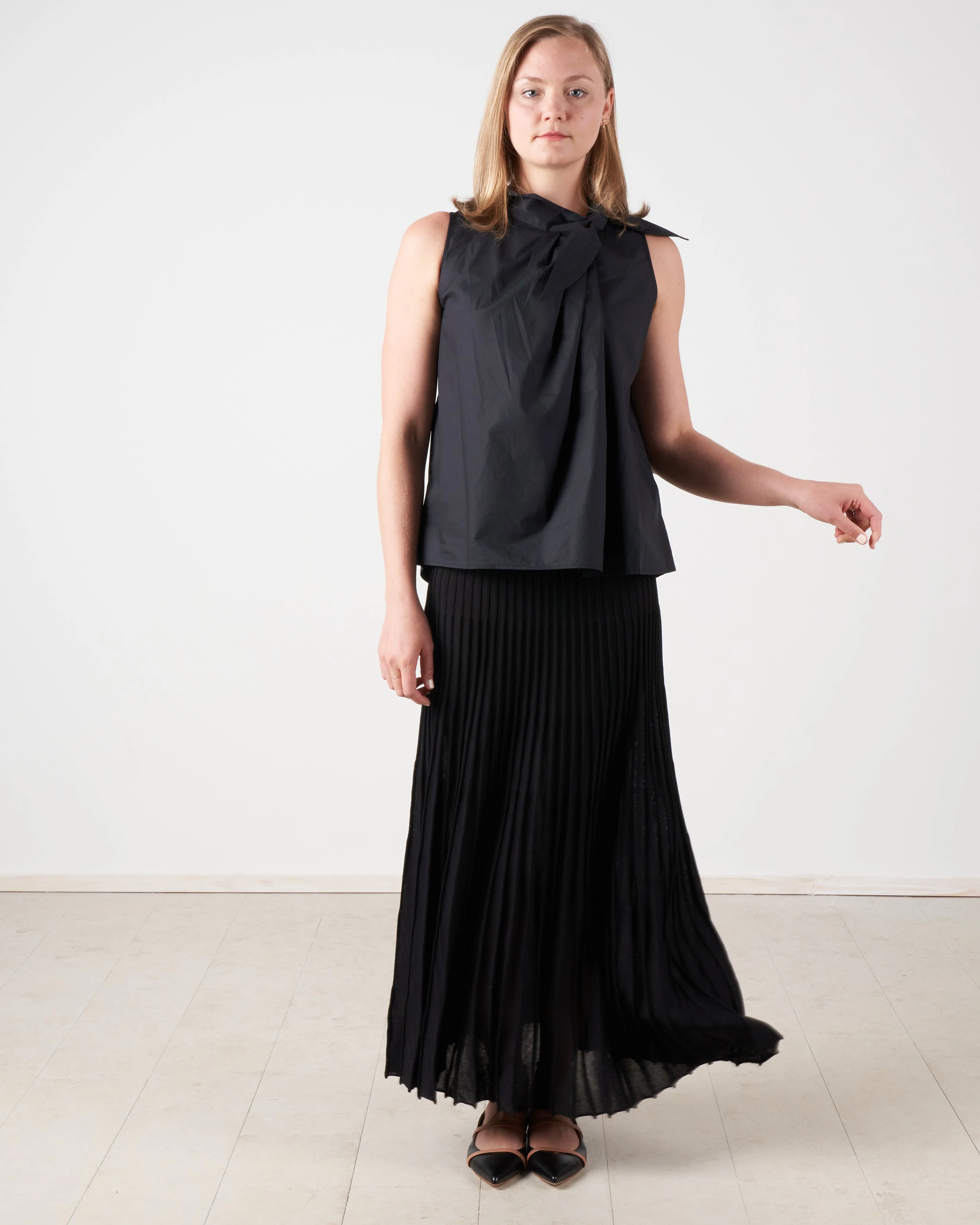 pleated skirt - nero