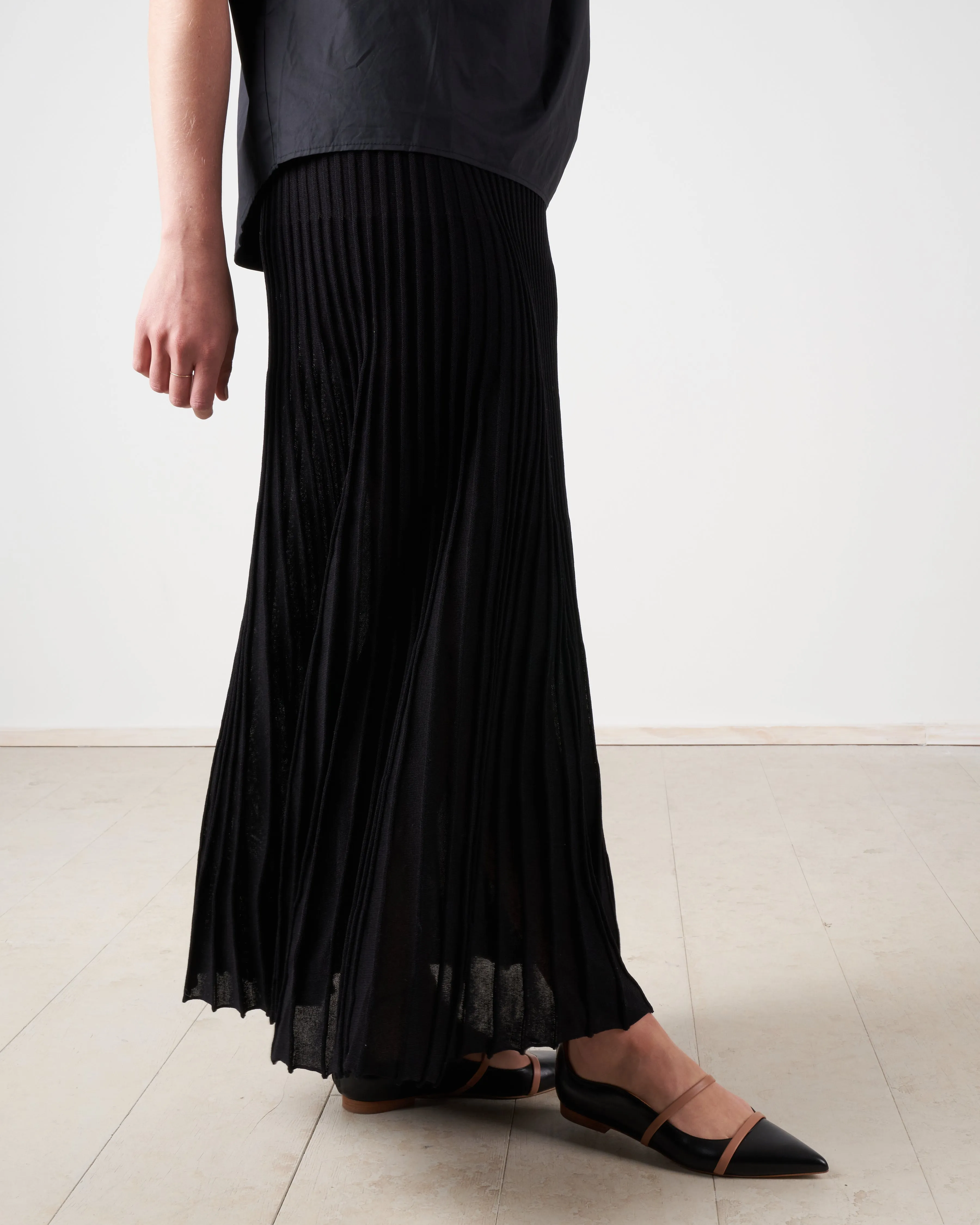 pleated skirt - nero