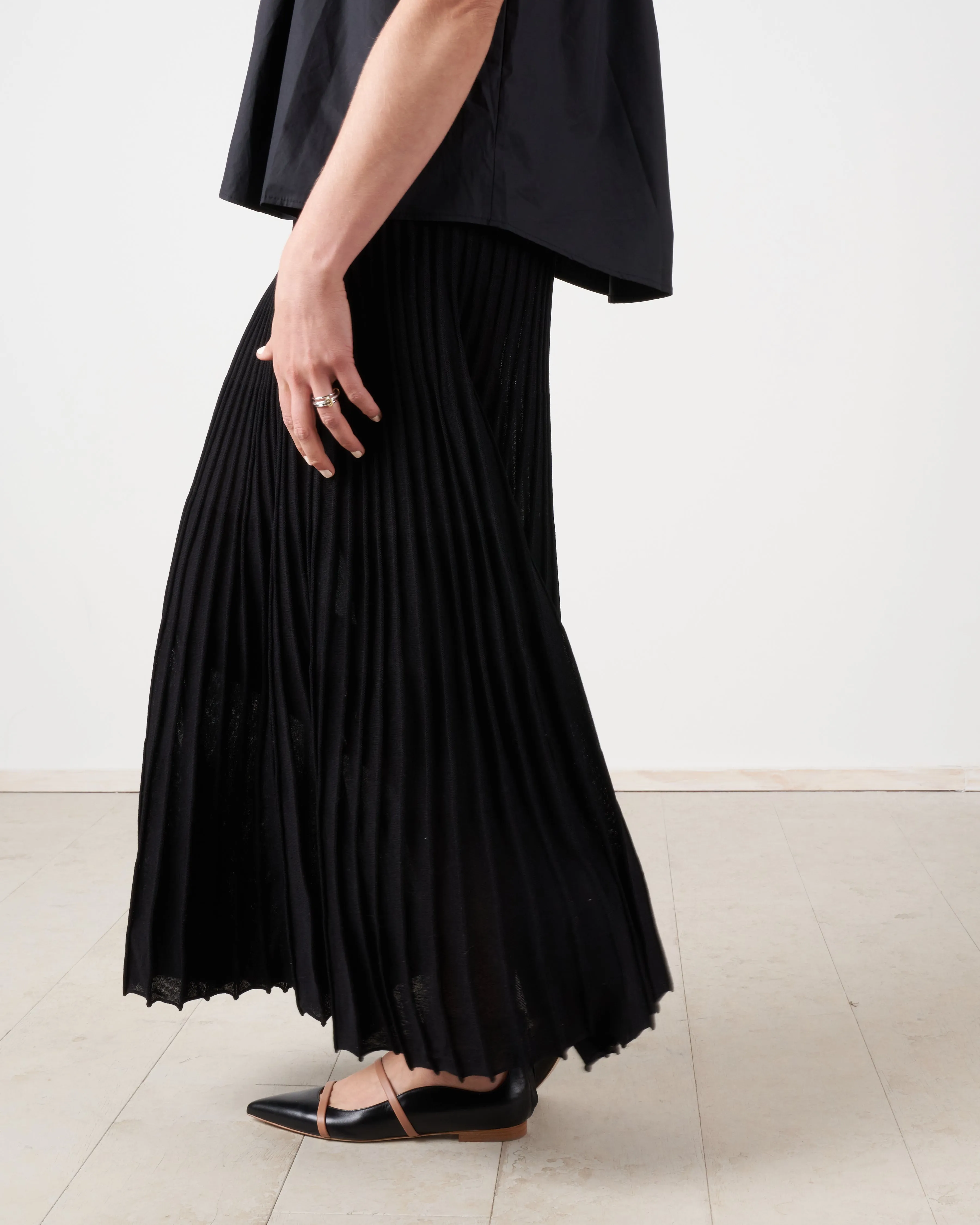 pleated skirt - nero