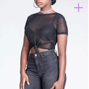 Plus See Thru' Me Crop Top