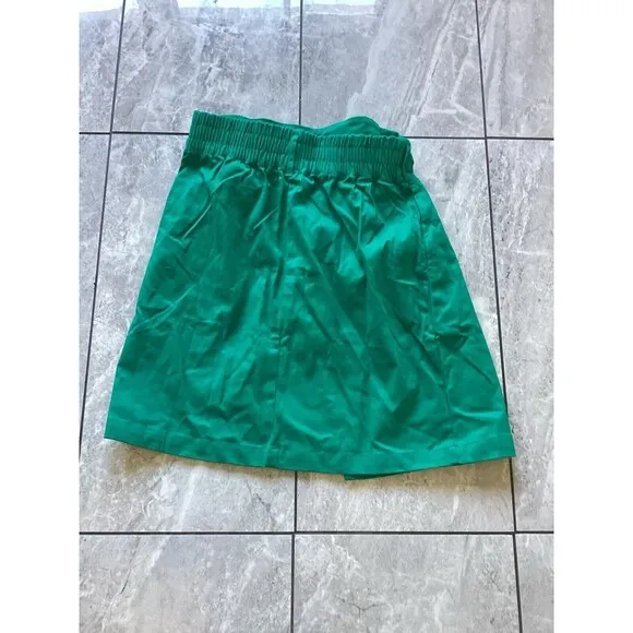 Porridge NWT Iris Green Wrap Tie Mini Mini Skirt Cotton Blend Pockets S