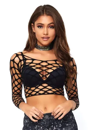 Pothole Net Crop Top 81567