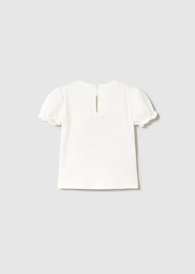 Pre-Order Mayoral 1041 Tee-Shirt and Mayoral 1901 Champagne Pleated Tulle Skirt