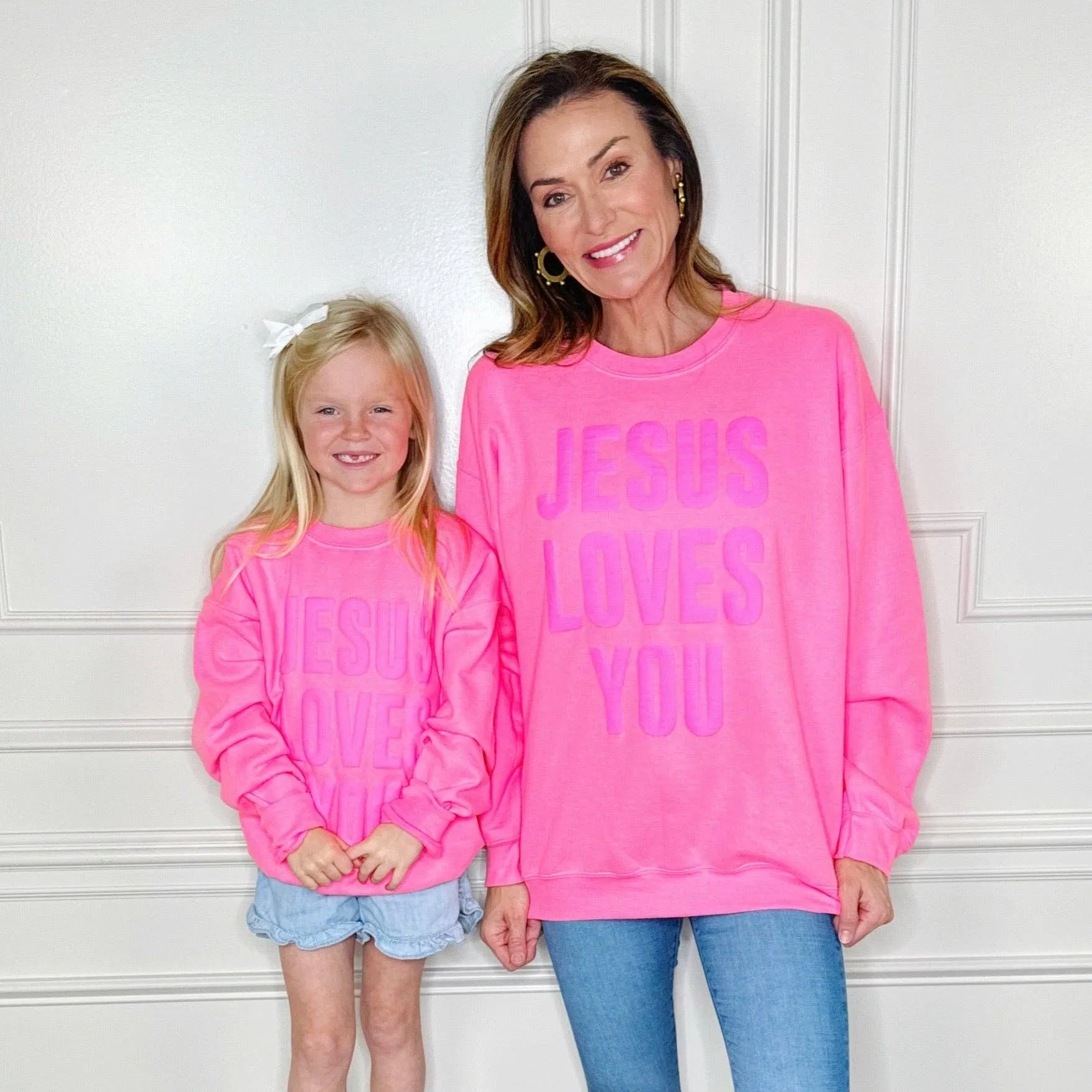 Puff Jesus Loves You Youth Sweatshirt