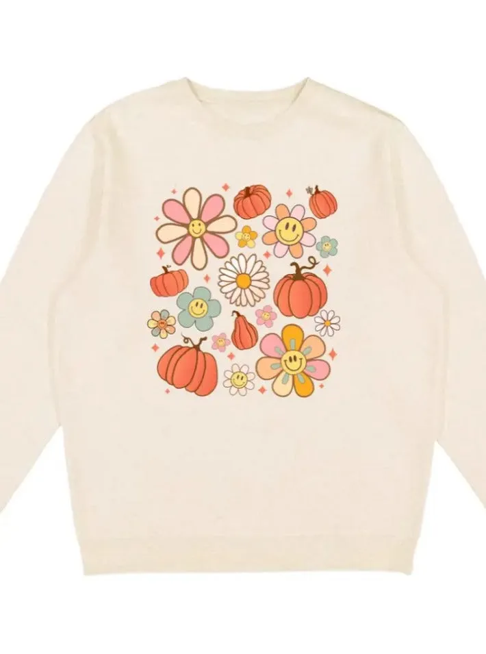 Pumpkin Daisy Doodle Adult Sweatshirt