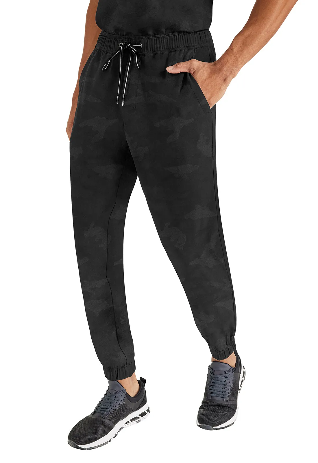 Purple Label Jacquard Drew Jogger Mens Camo Pants Black