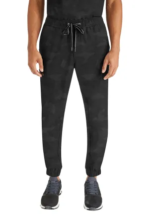 Purple Label Jacquard Drew Jogger Mens Camo Pants Black