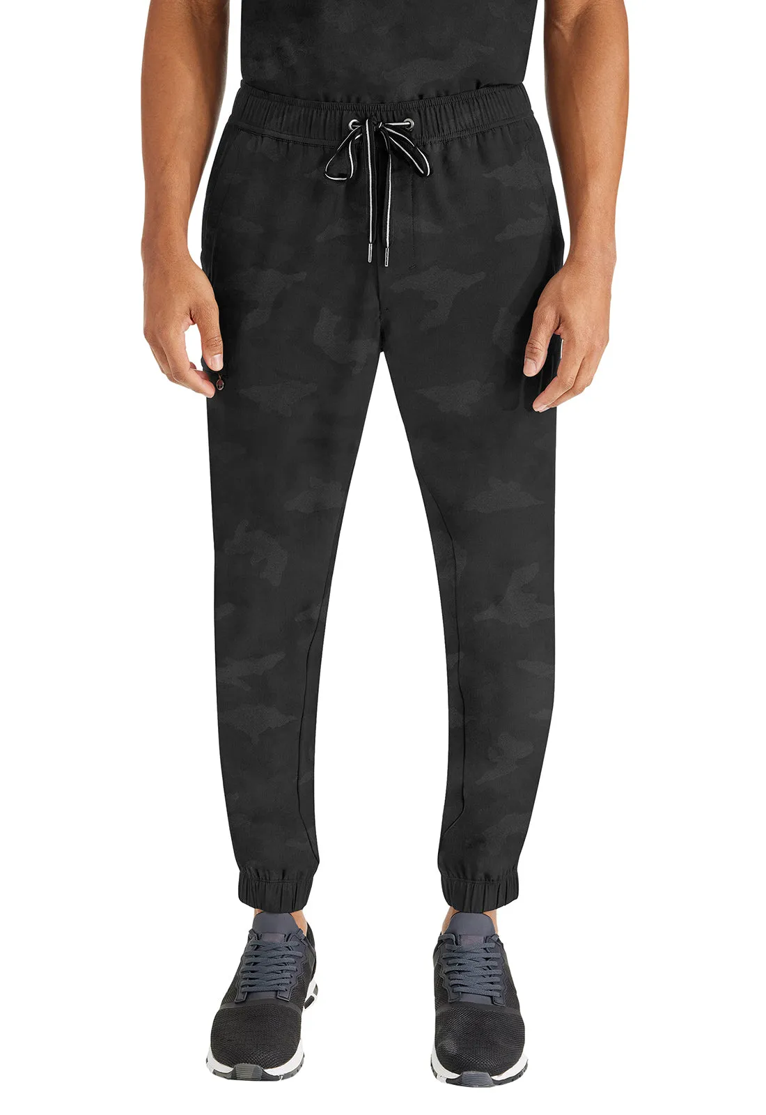 Purple Label Jacquard Drew Jogger Mens Camo Pants Black