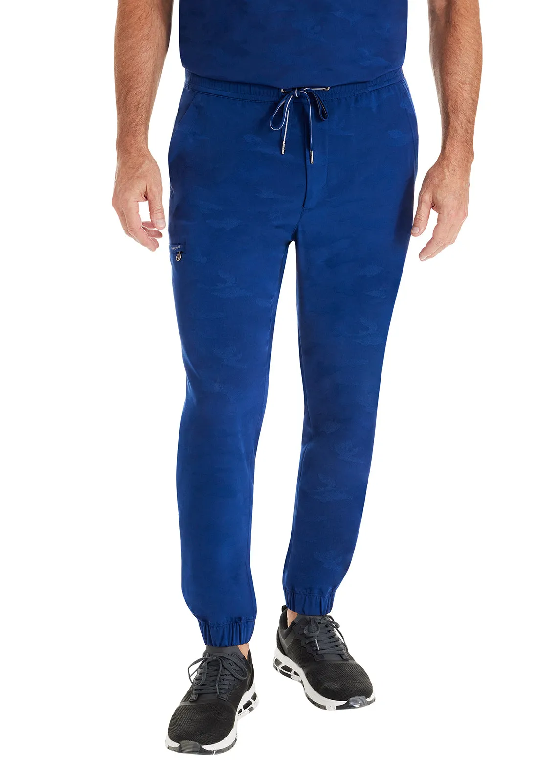 Purple Label Jacquard Drew Jogger Mens Camo Pants Navy
