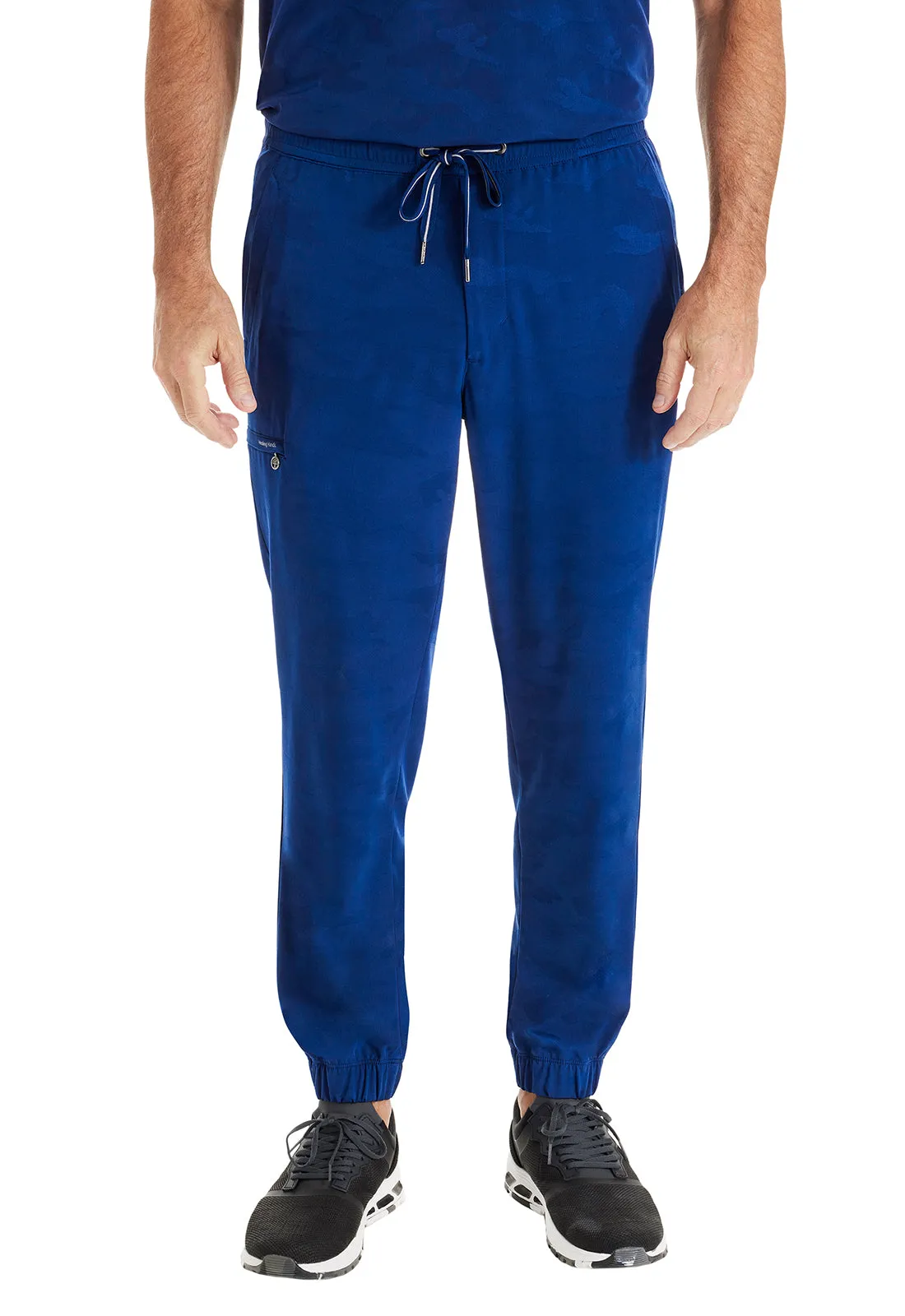 Purple Label Jacquard Drew Jogger Mens Camo Pants Navy
