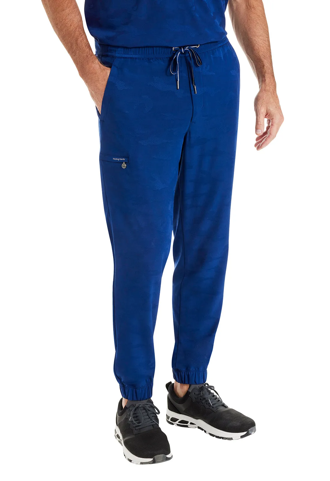 Purple Label Jacquard Drew Jogger Mens Camo Pants Navy