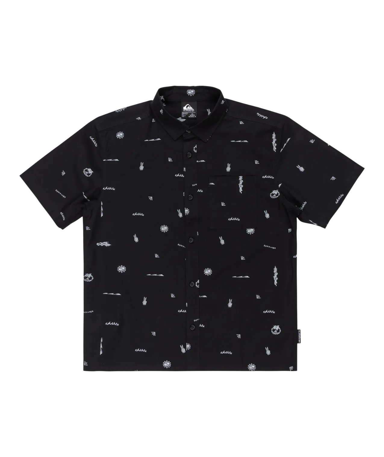 Quiksilver Peaceful Chaos Yth SS Shirt - Black/White