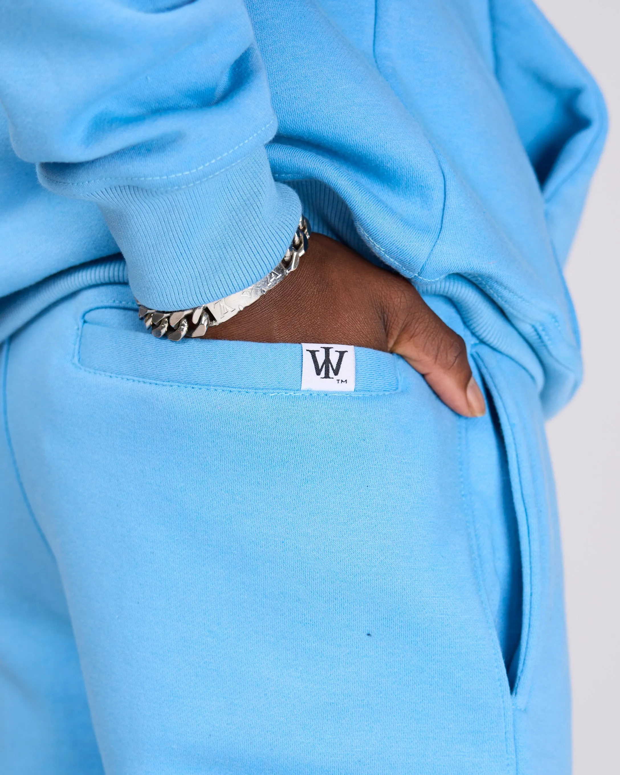 "Couldn't See" Jogger Set (Slate Blue/Cream)