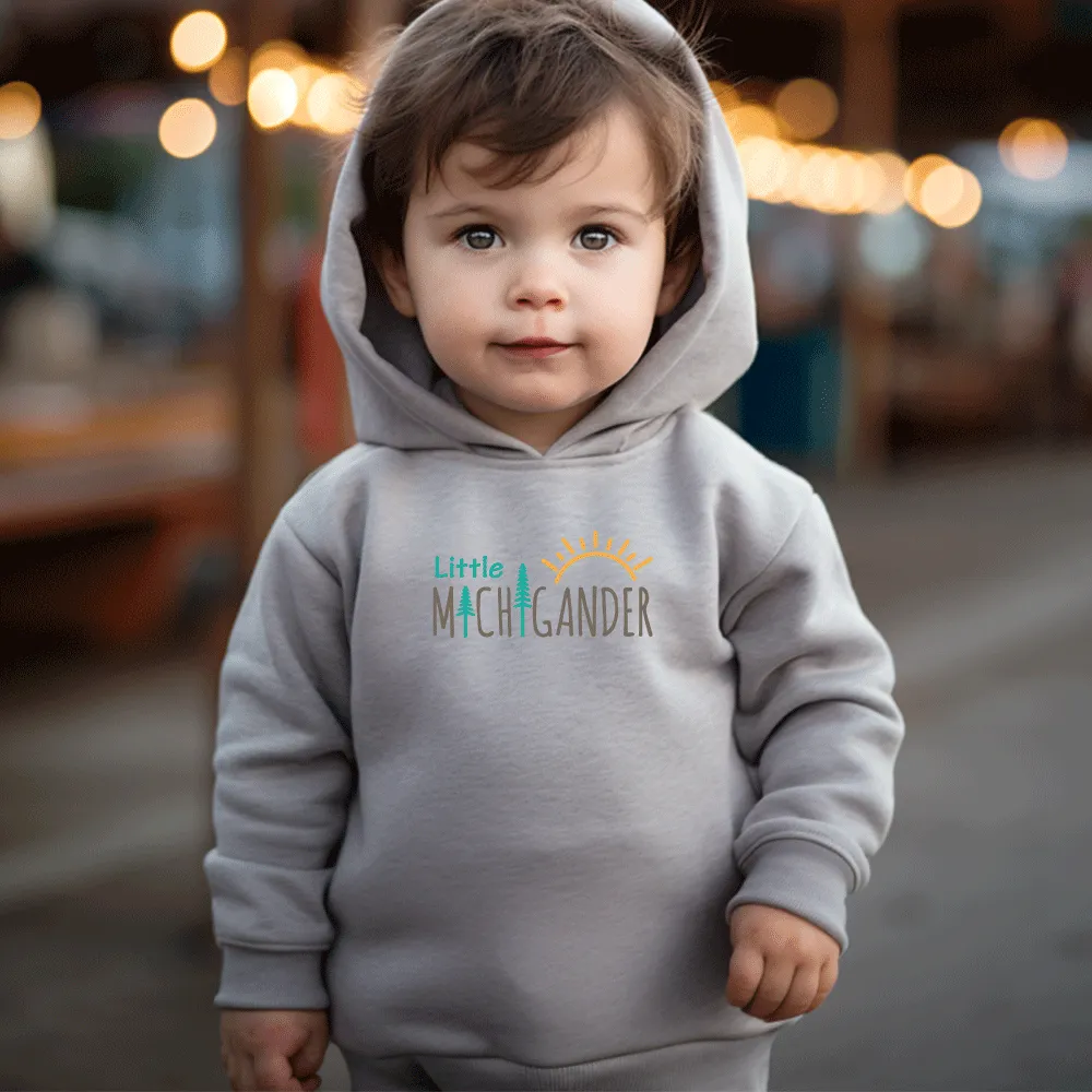 "Little Michigander" Toddler Fleece Hooded Sweatshirt
