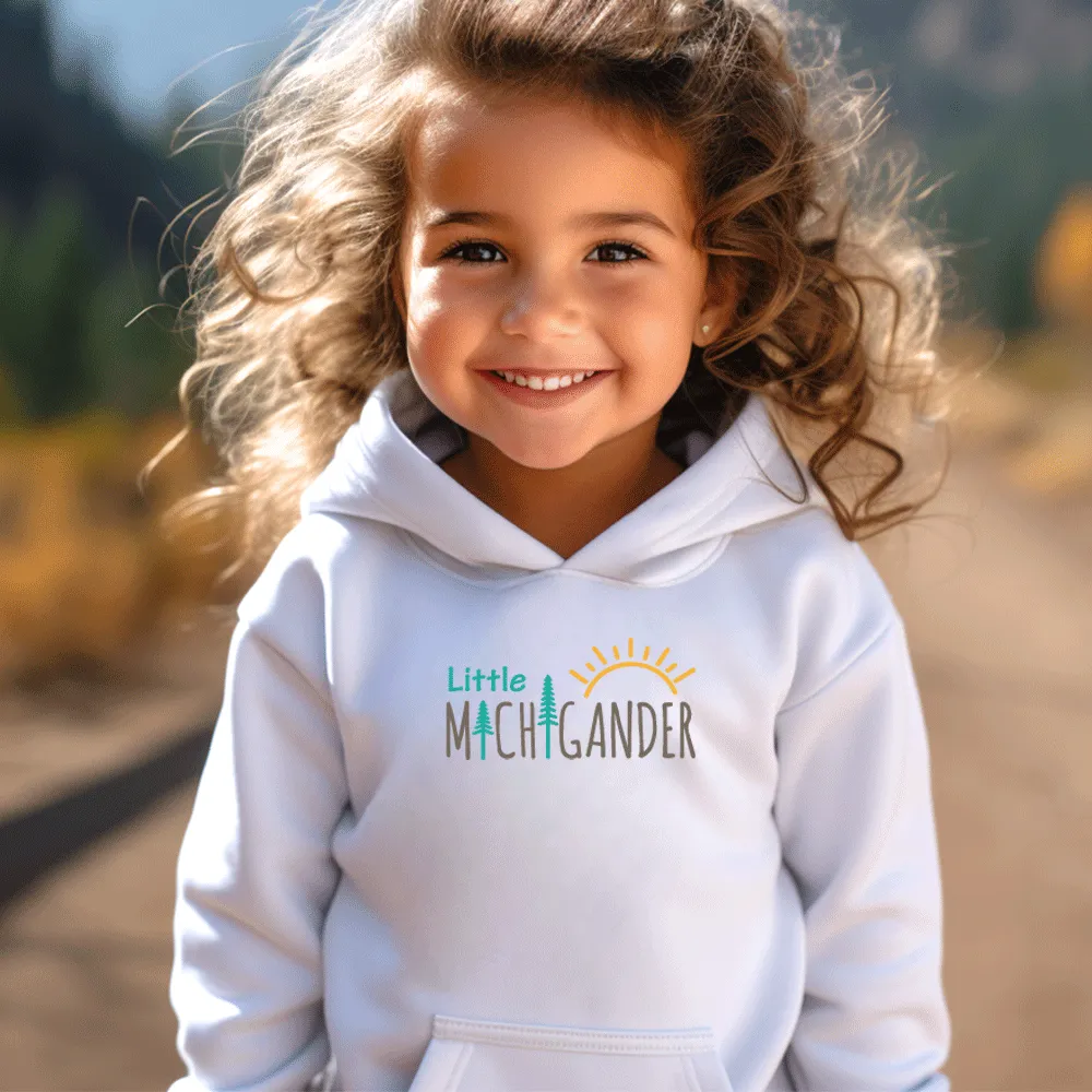 "Little Michigander" Toddler Fleece Hooded Sweatshirt
