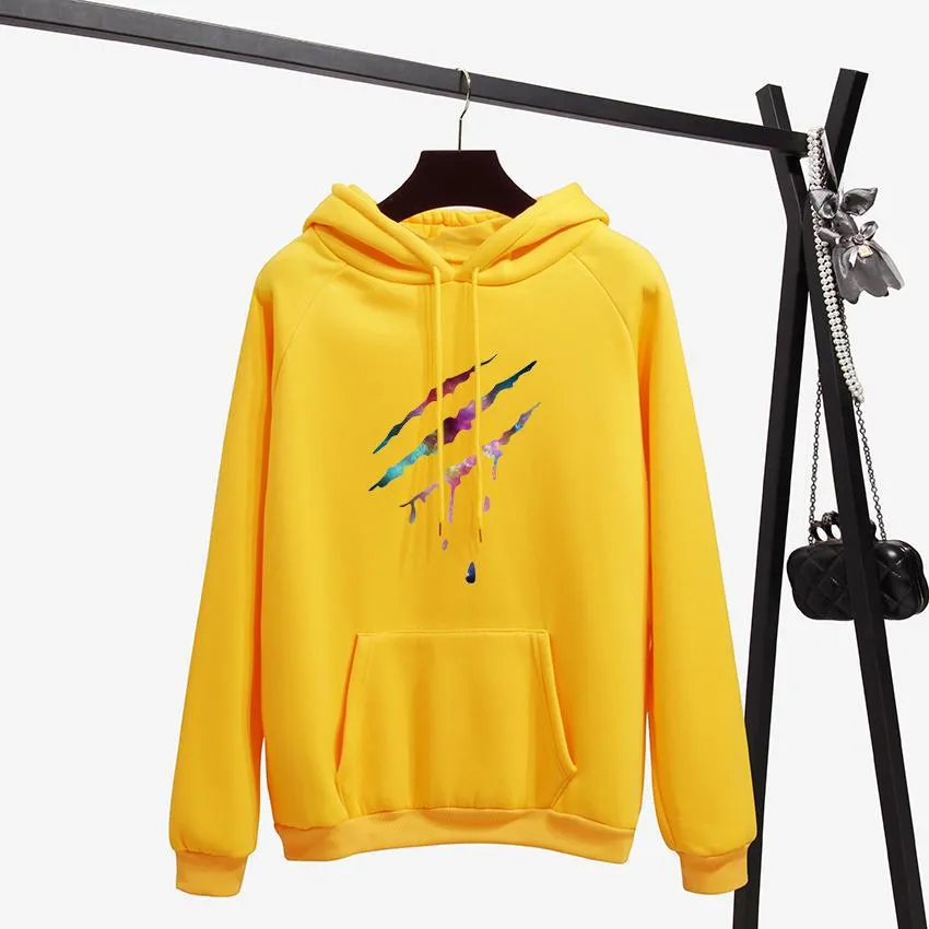 "Oh Yes!" Fleece Hoodie Two Layers Sweatshirt