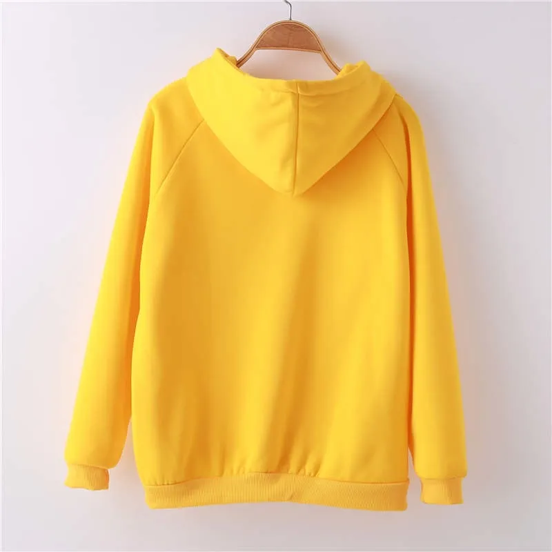 "Oh Yes!" Fleece Hoodie Two Layers Sweatshirt