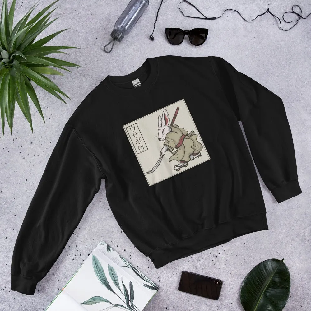 RABBIT SAMURAI Unisex Fleece Sweatshirt