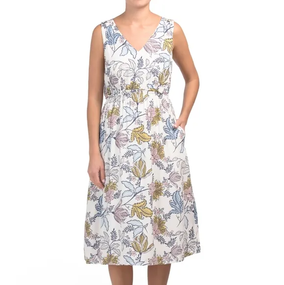 Rachel Zoe vintage floral print midi dress
