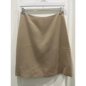 Ralph Lauren Purple Label Collection Khaki 100% Wool Mini Skirt Sz 8