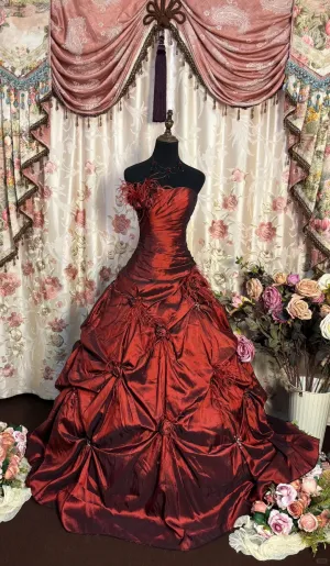 Red A Line Ball Gown Long Evening Party Dress    fg7349