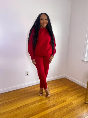 Red Crewneck Pullover
